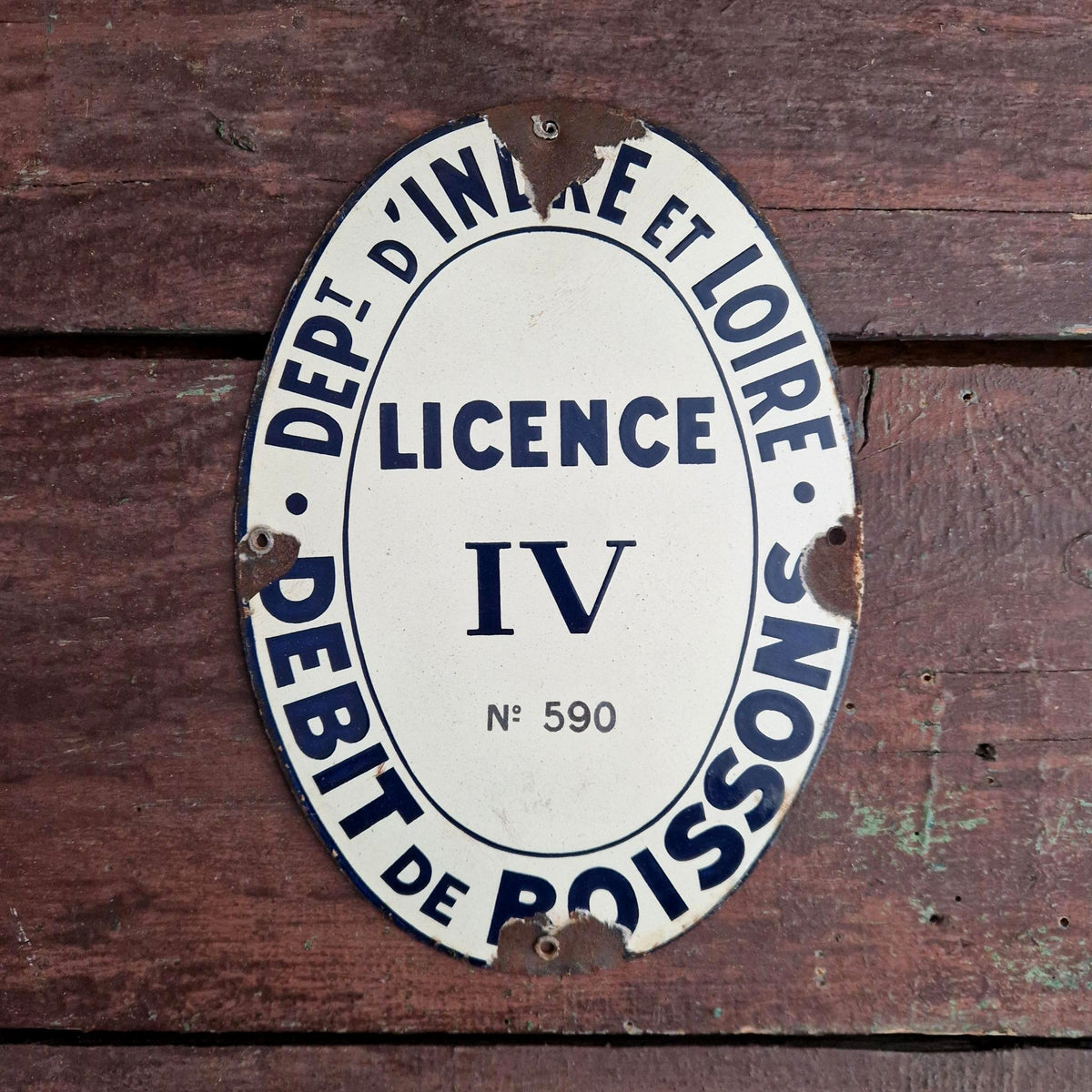 Sign reading "License IV - Sale of Beverages", Circa 1930