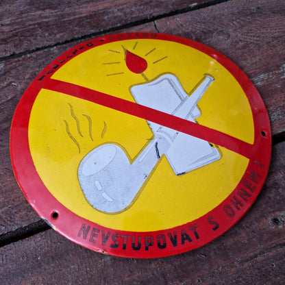Enamel sign "No Smoking", Circa 1960