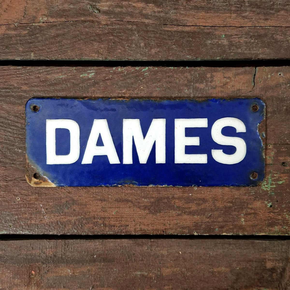 Blue enamel sign "LADIES", Circa 1930-1940