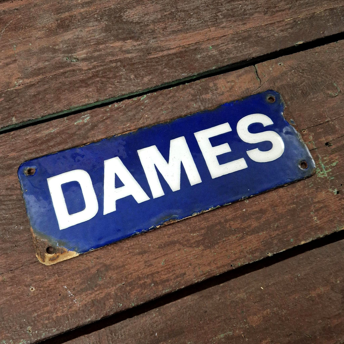 Blue enamel sign "LADIES", Circa 1930-1940