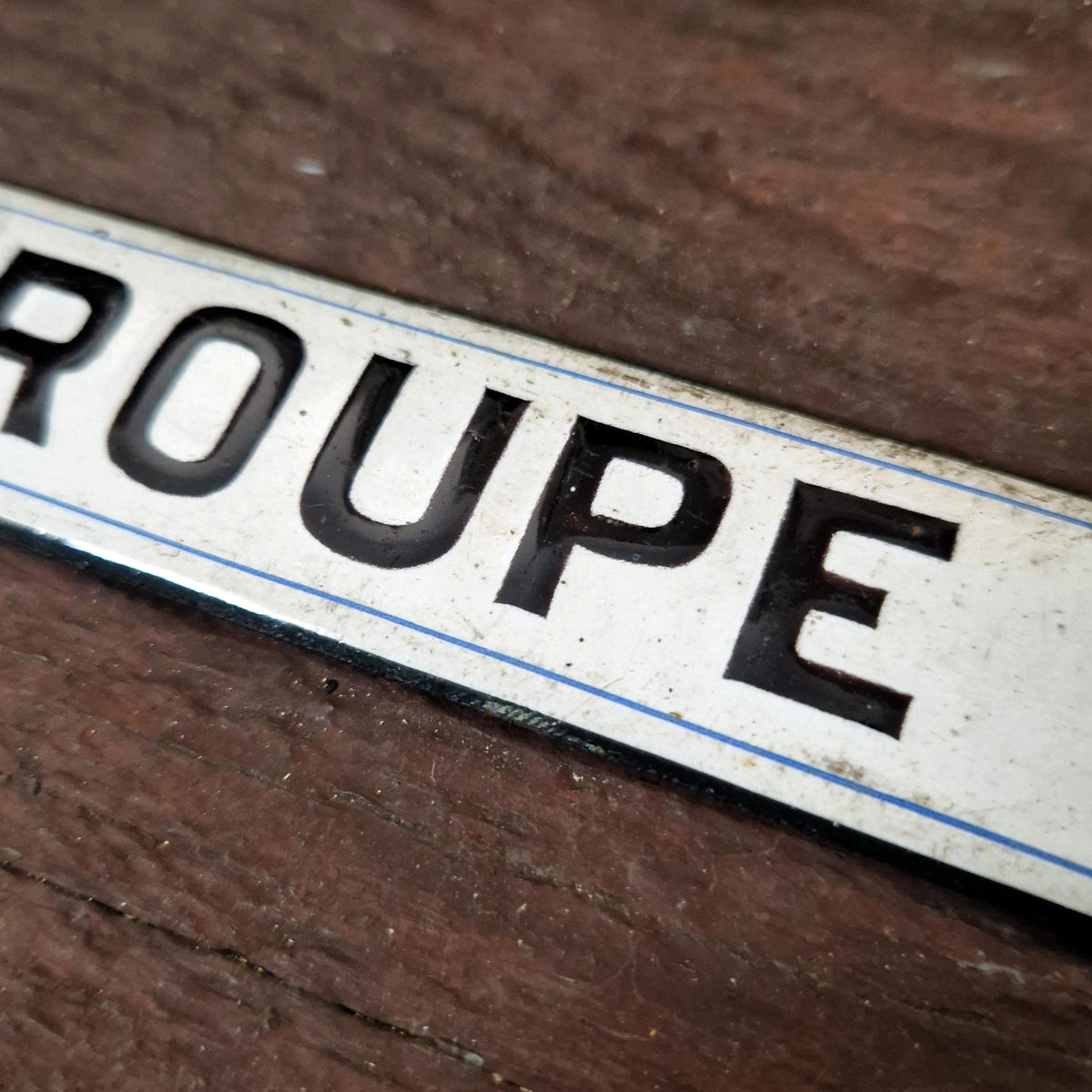 Antique enamel sign "Group 1"