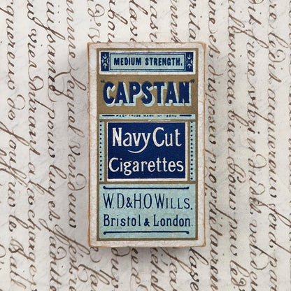 Box of "Capstan Navy Cut – Medium Strength" cigarettes