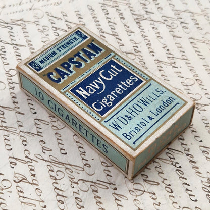 Box of "Capstan Navy Cut – Medium Strength" cigarettes