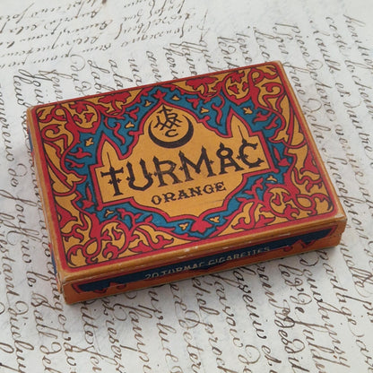 Vintage "Turmac Orange" cigarette box