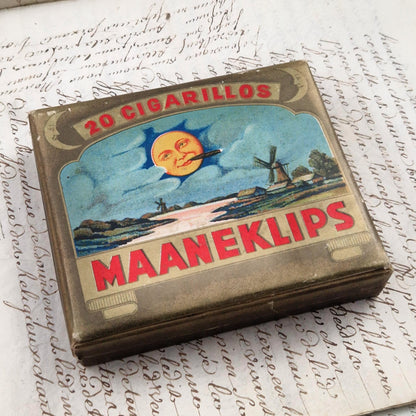 Ancienne boîte de cigares / cigarillos « Maaneklips »