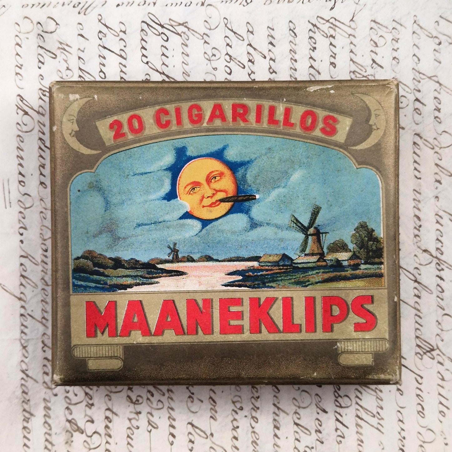 Ancienne boîte de cigares / cigarillos « Maaneklips »