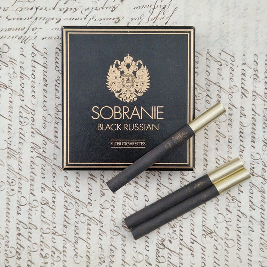 Vintage luxury cigarette box "Sobranie Black Russian"