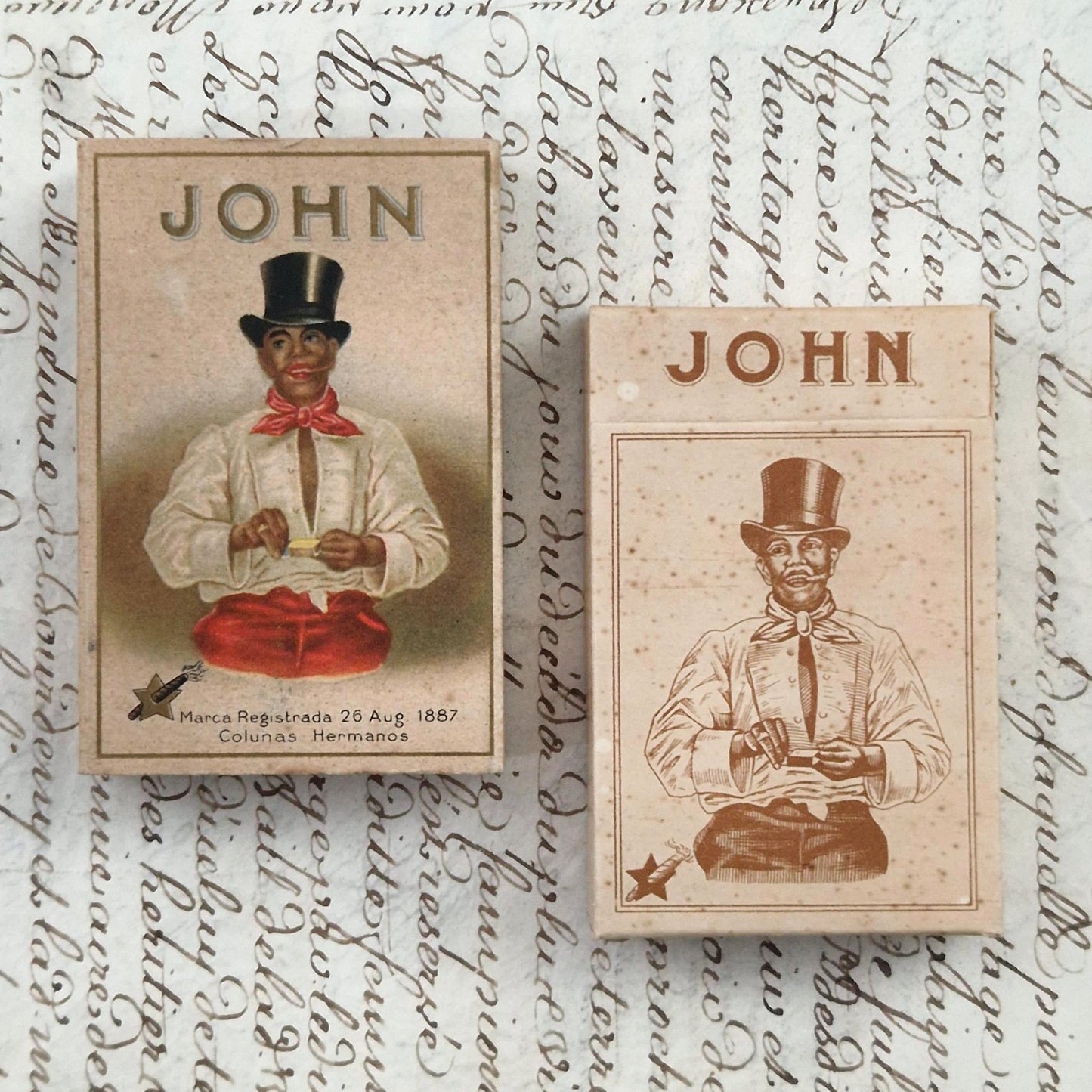 Box of “John” cigarettes - Colonias Hermanos
