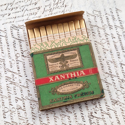 Complete box of Egyptian "Xanthia" cigarettes