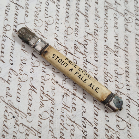 "J &amp; T Usher, Bristol" promotional pencil holder