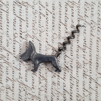 Metal dog corkscrew - Scottish