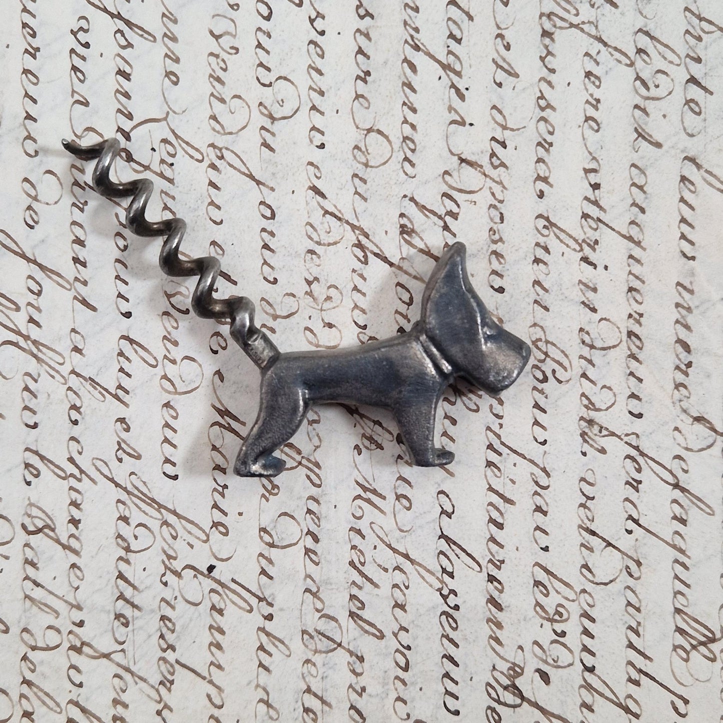 Metal dog corkscrew - Scottish