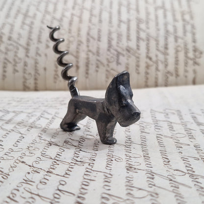 Metal dog corkscrew - Scottish