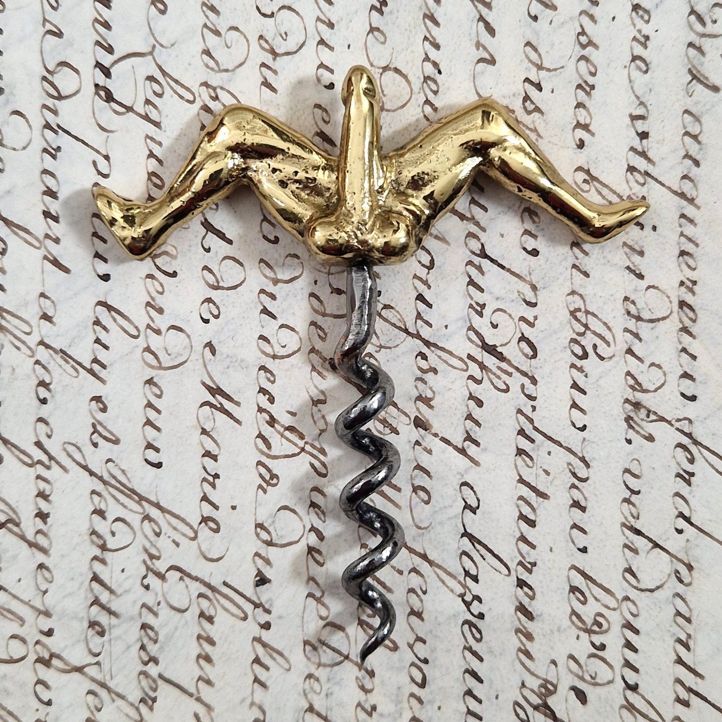 Erotic bronze corkscrew - Early 20th century