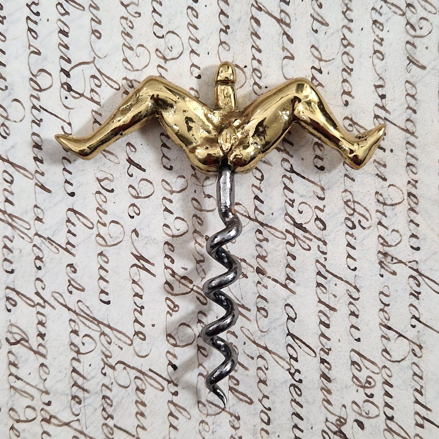 Erotic bronze corkscrew - Early 20th century