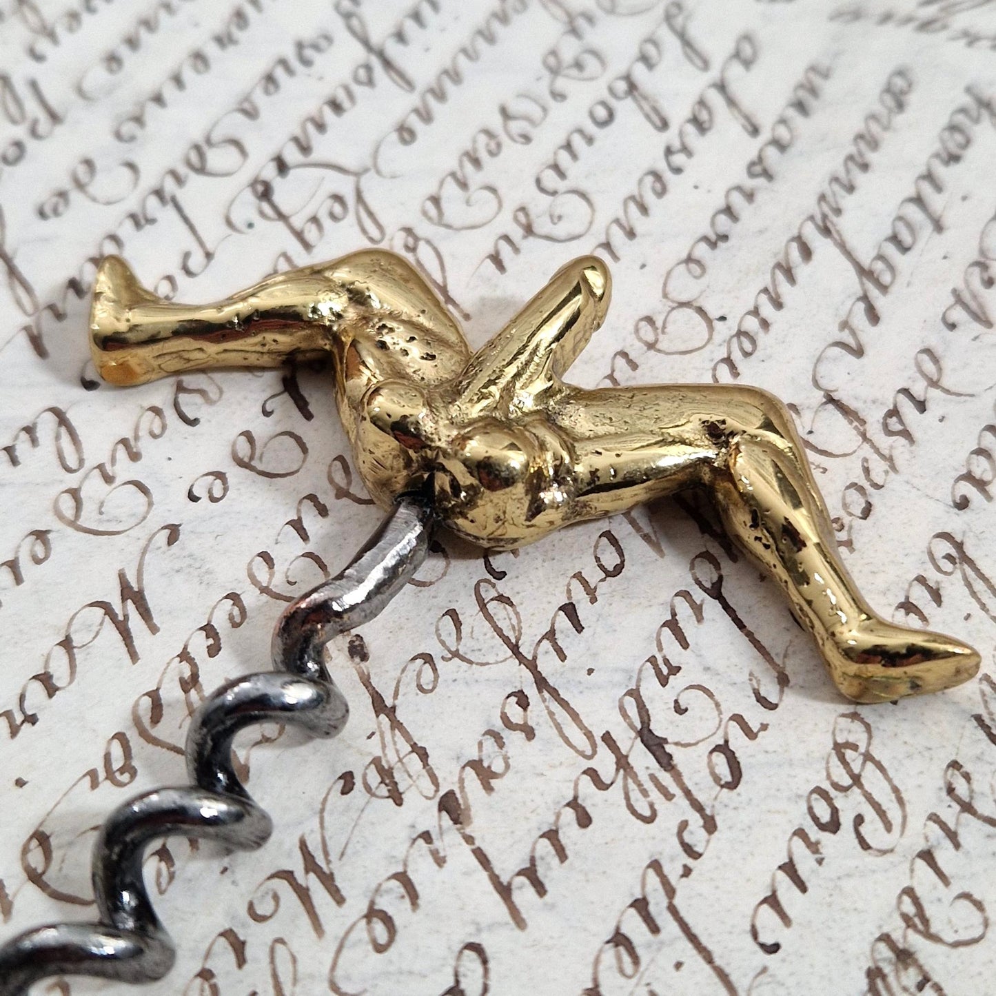 Erotic bronze corkscrew - Early 20th century