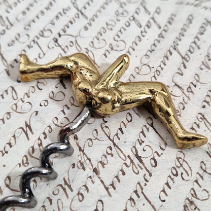 Erotic bronze corkscrew - Early 20th century