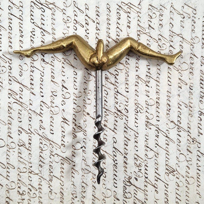 Erotic bronze corkscrew - Late 19th century