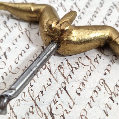Erotic bronze corkscrew - Late 19th century
