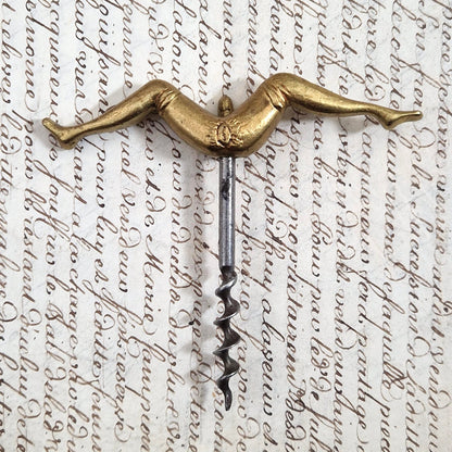 Erotic bronze corkscrew - Late 19th century