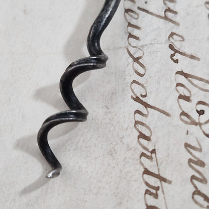 Rare folding wrought iron corkscrew - 18th century