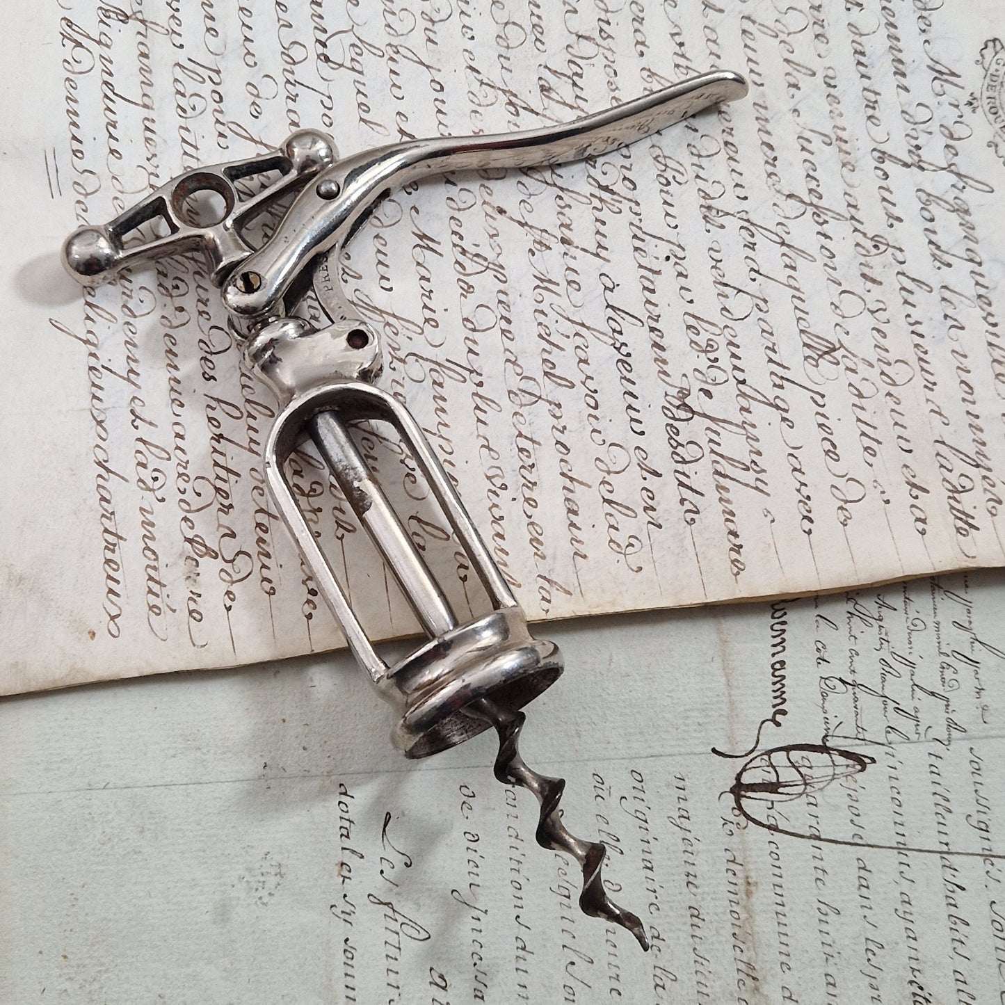 Antique "Le Presto" lever corkscrew - Paris Registered