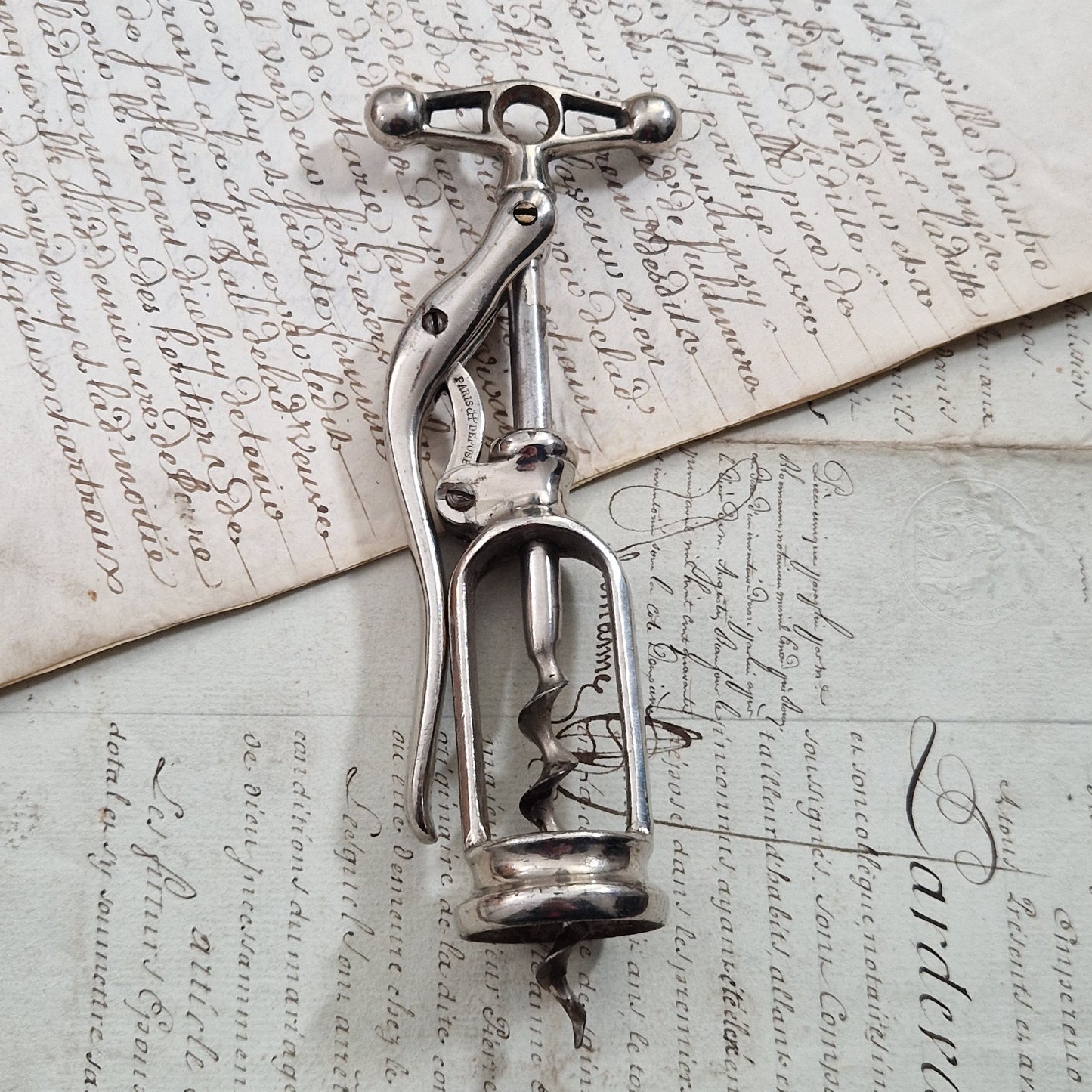 Antique "Le Presto" lever corkscrew - Paris Registered