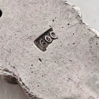 Cuillère-paille à thé ancienne en argent, XIXe siècle