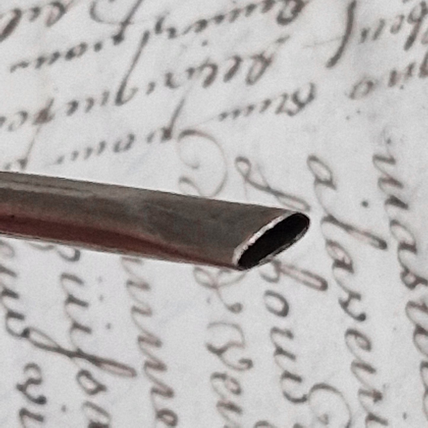 Cuillère-paille à thé ancienne en argent, XIXe siècle