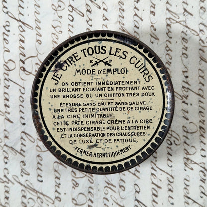 Boîte publicitaire « Je Cire Mieux » - Cirage, Vers 1910