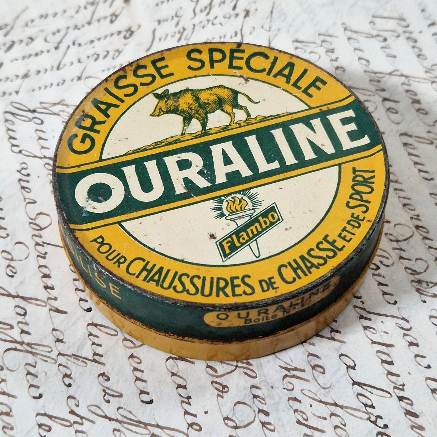 Boite publicitaire « Ouraline - Graisse speciale »