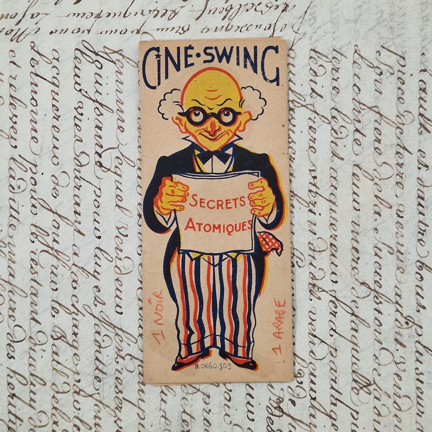 Curieuse Carte articulée « Cine-Swing – Secrets atomiques »