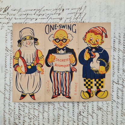 Curieuse Carte articulée « Cine-Swing – Secrets atomiques »