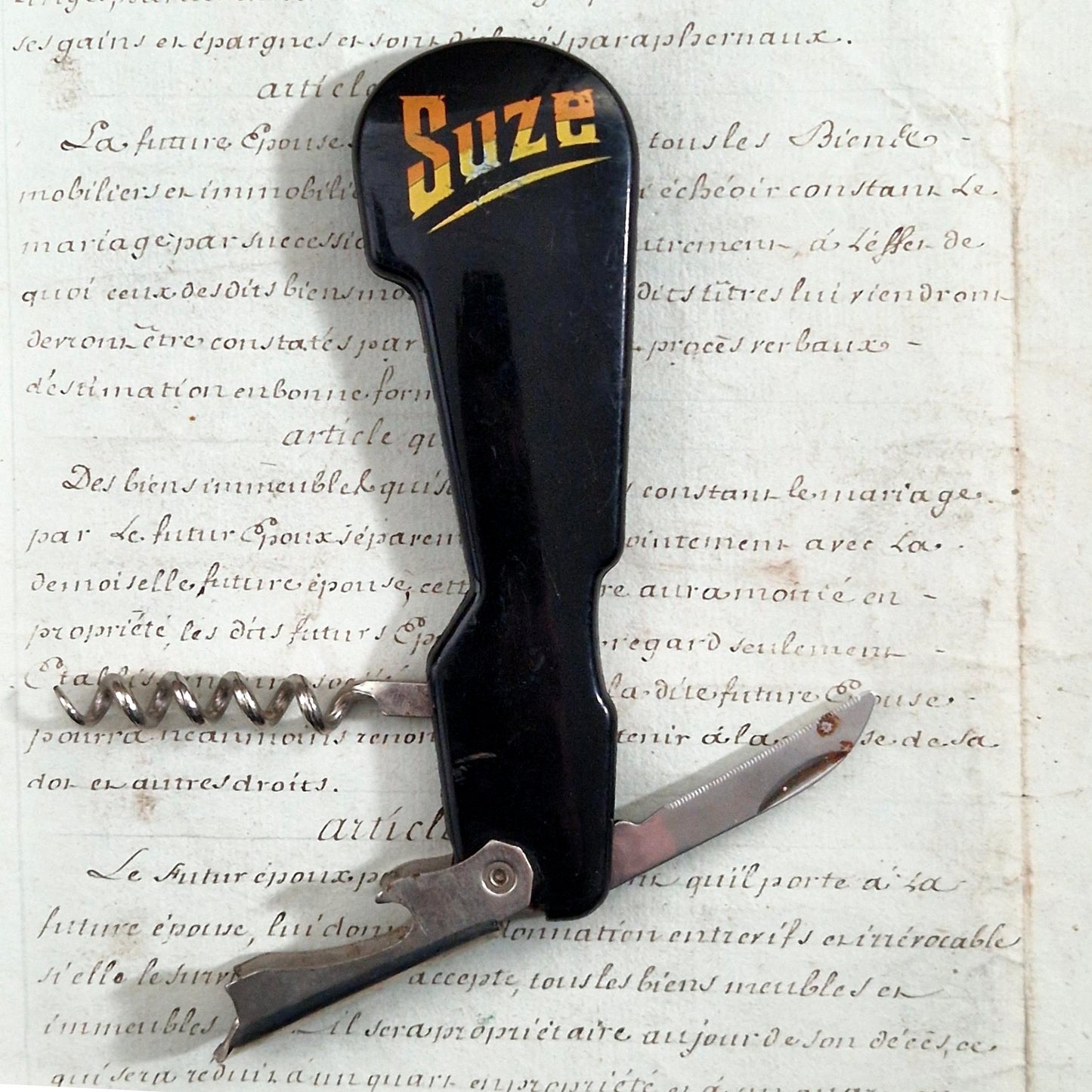 Limonadier / Tire-bouchon publicitaire « Suze »