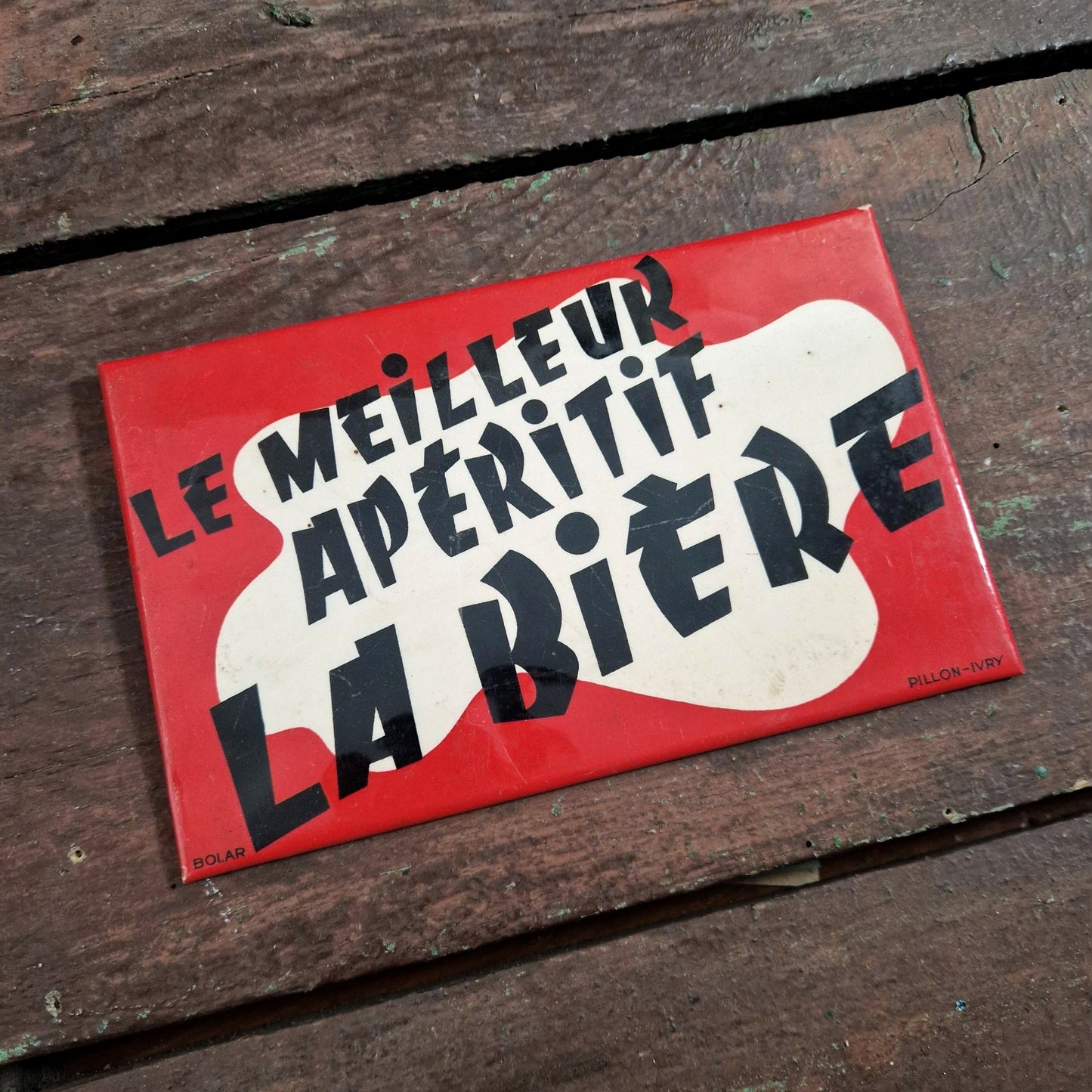 Glacoïde publicitaire ancien « Le meilleur apéritif - La Bière »