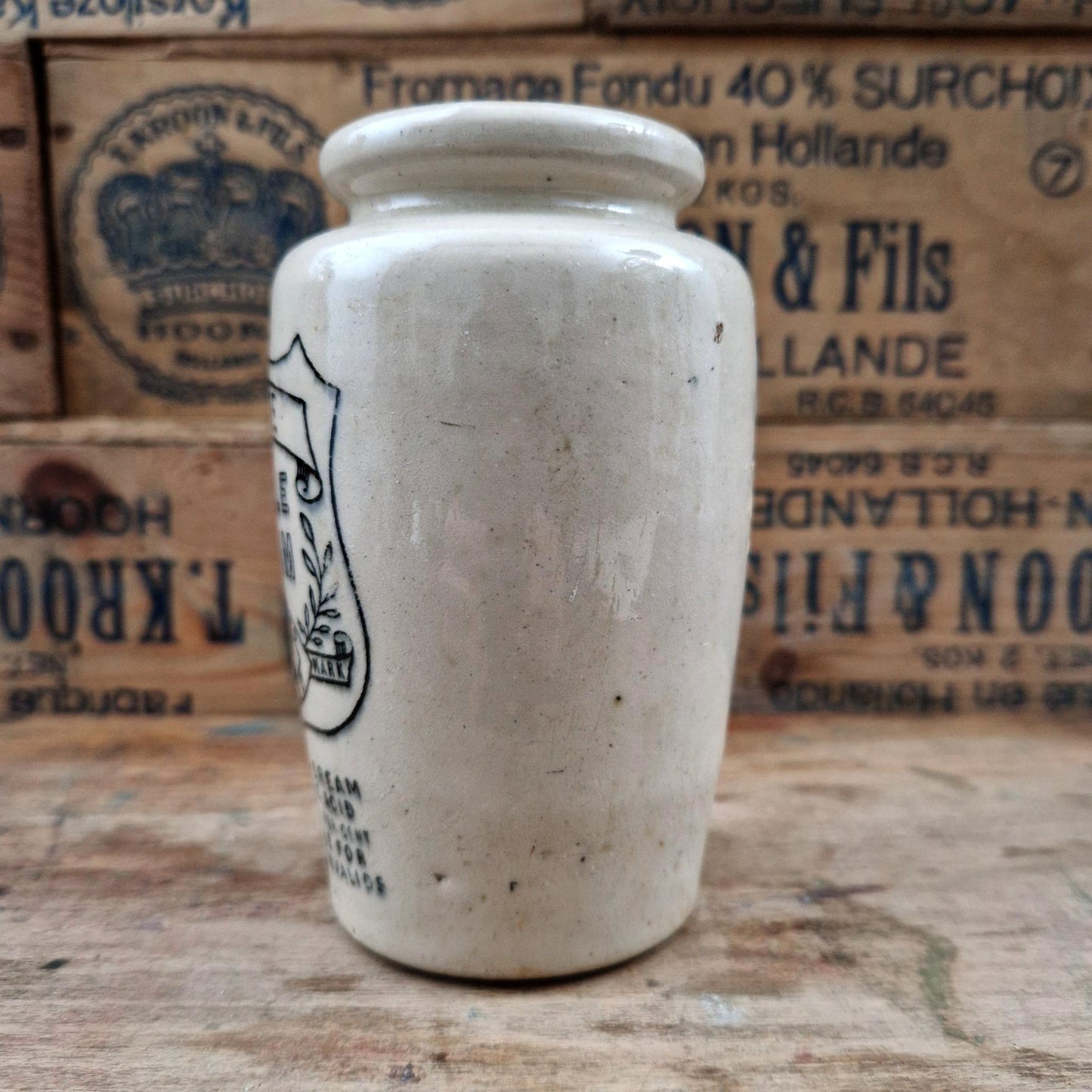Pot ancien « Pure Double Cream - The United Creameries Ltd »