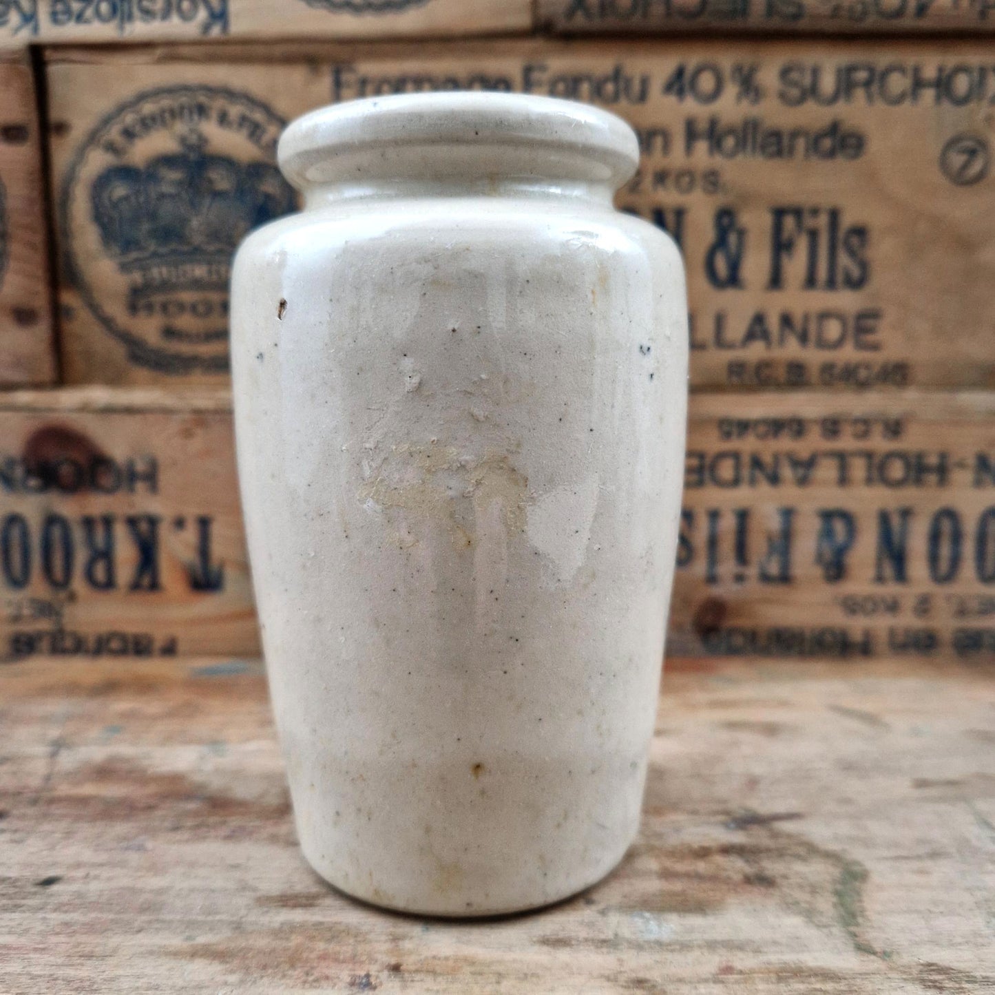 Pot ancien « Pure Double Cream - The United Creameries Ltd »