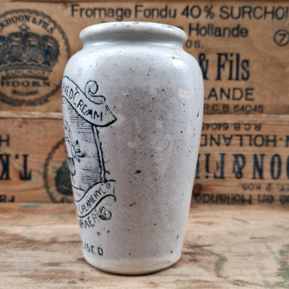 Ancien Pot « Rich Preserved Cream, Stranraer »