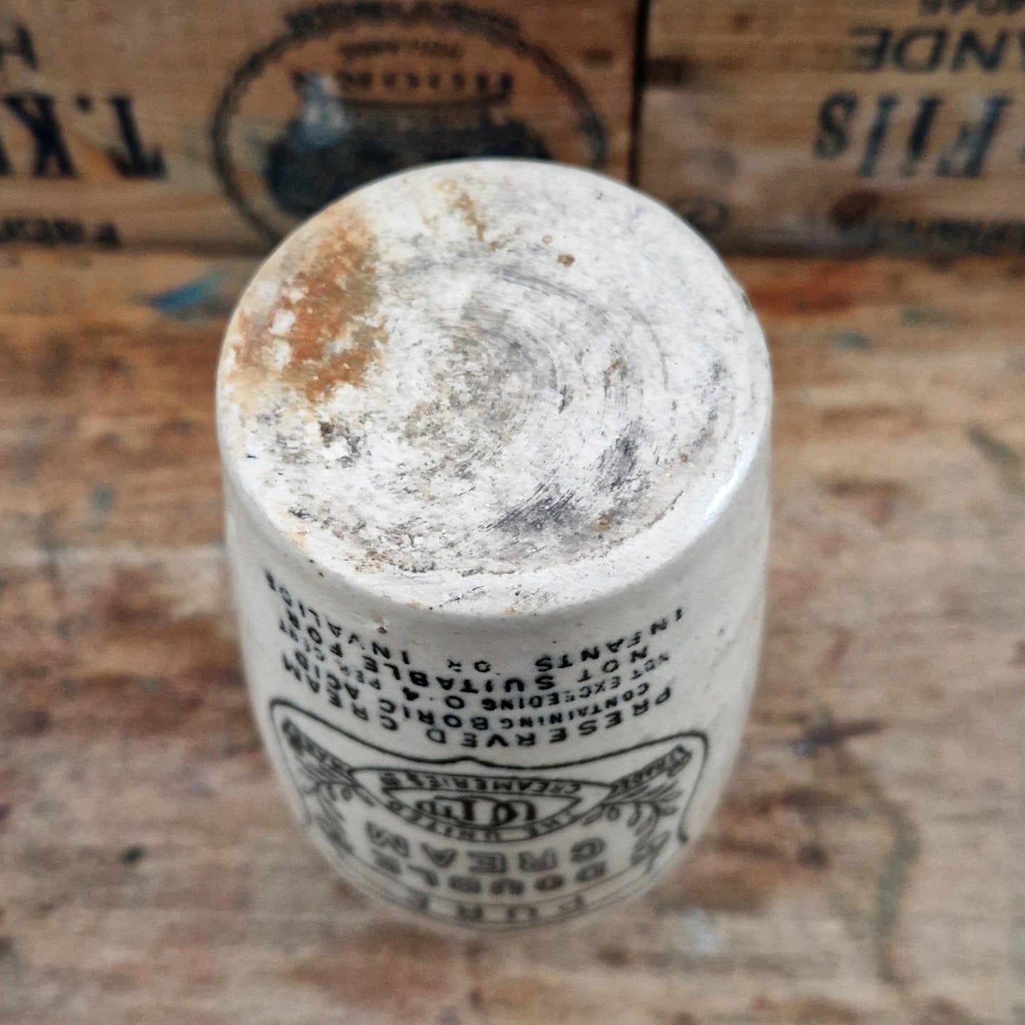 Pot ancien « Pure Double Cream - The United Creameries Ltd »
