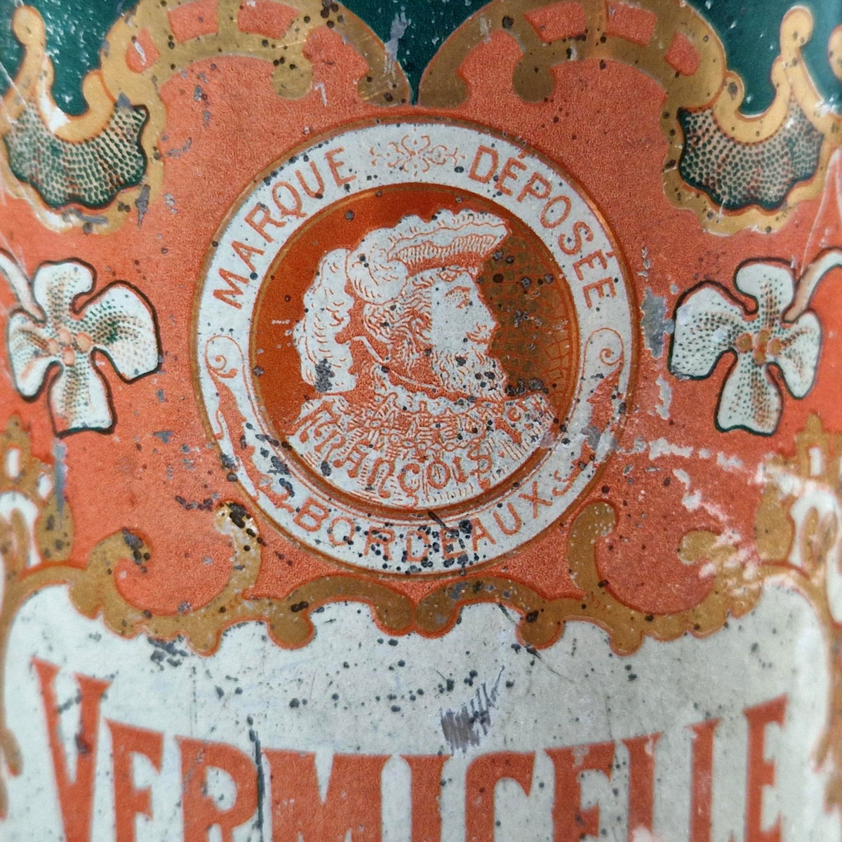 Antique lithographed tin box "Vermicelli"
