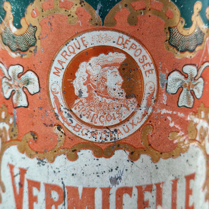 Antique lithographed tin box "Vermicelli"