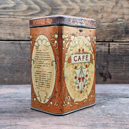 Lithographed tin box "Café Julien Damoy"
