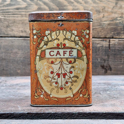 Lithographed tin box "Café Julien Damoy"
