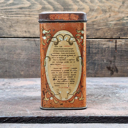 Lithographed tin box "Café Julien Damoy"