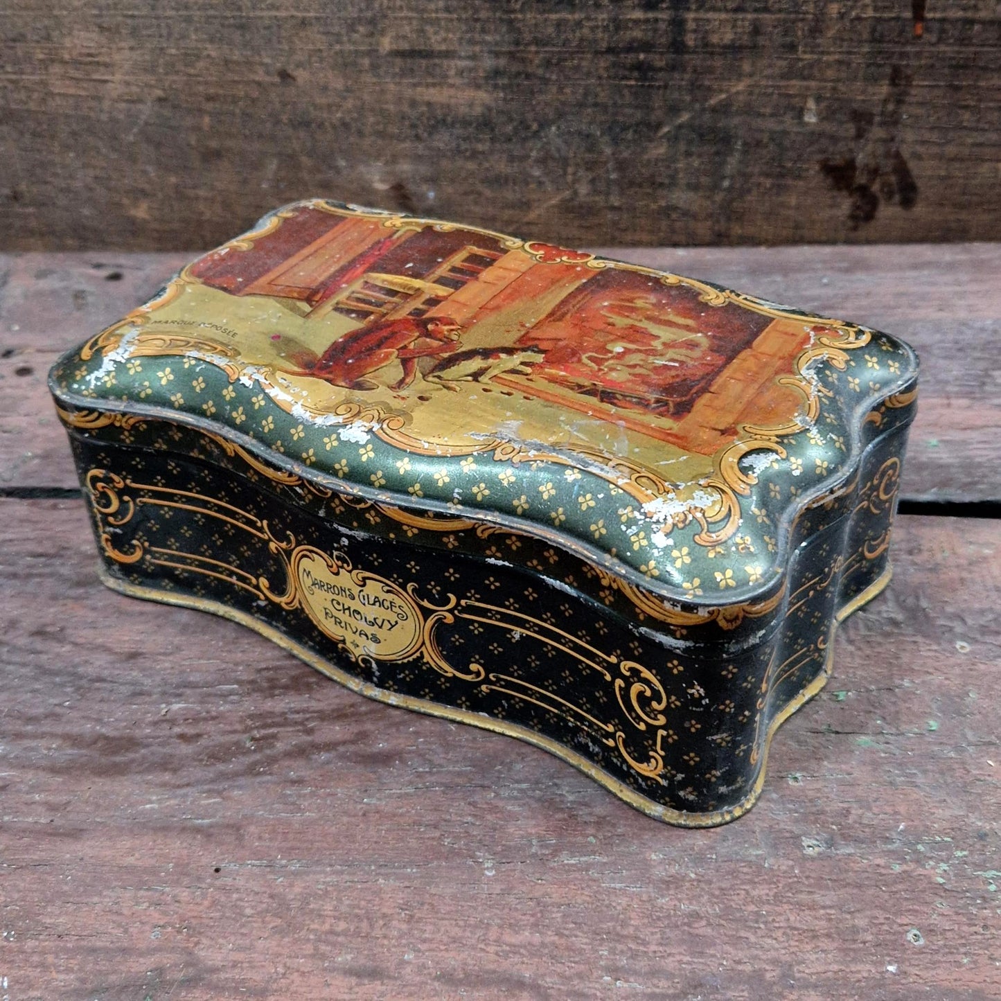 Lithographed tin box "Chronons Glacés Cholvy"