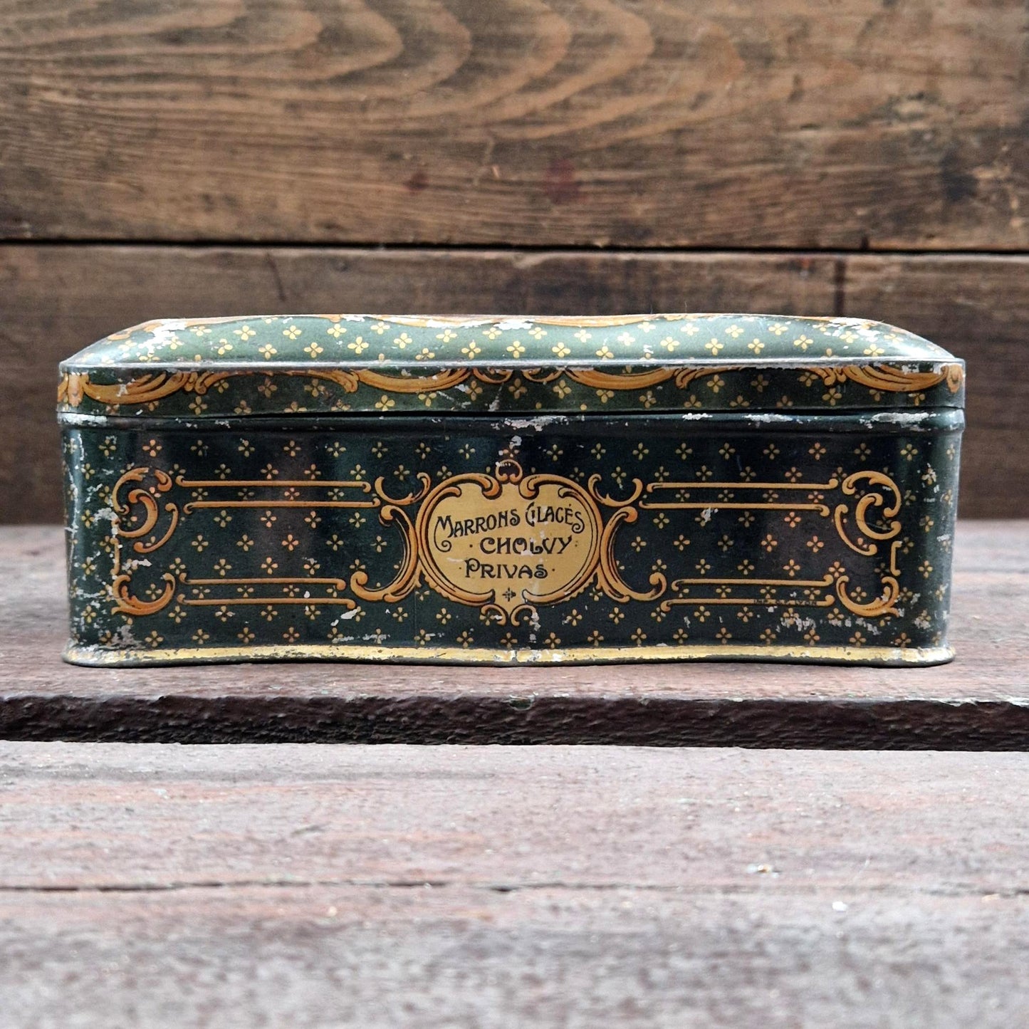 Lithographed tin box "Chronons Glacés Cholvy"