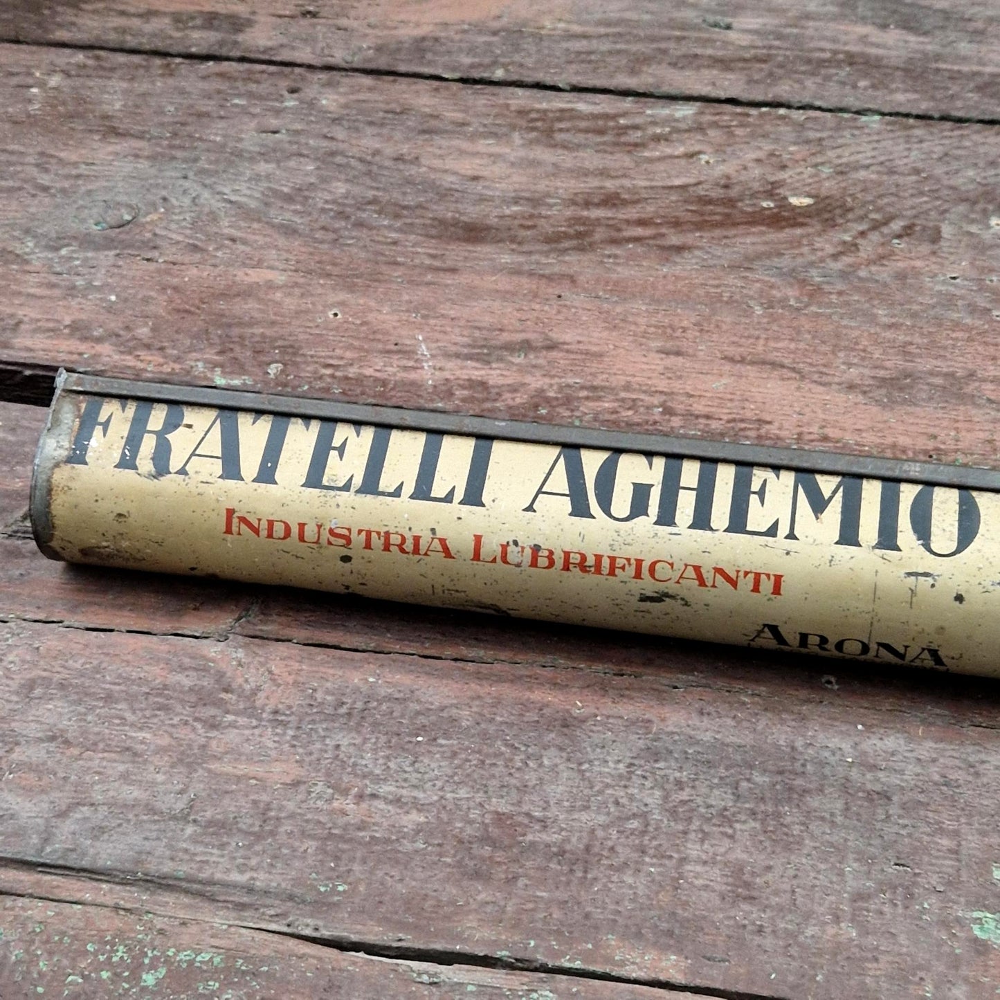 Boîte / Étui en tôle lithographiée « Fratelli Aghemio »