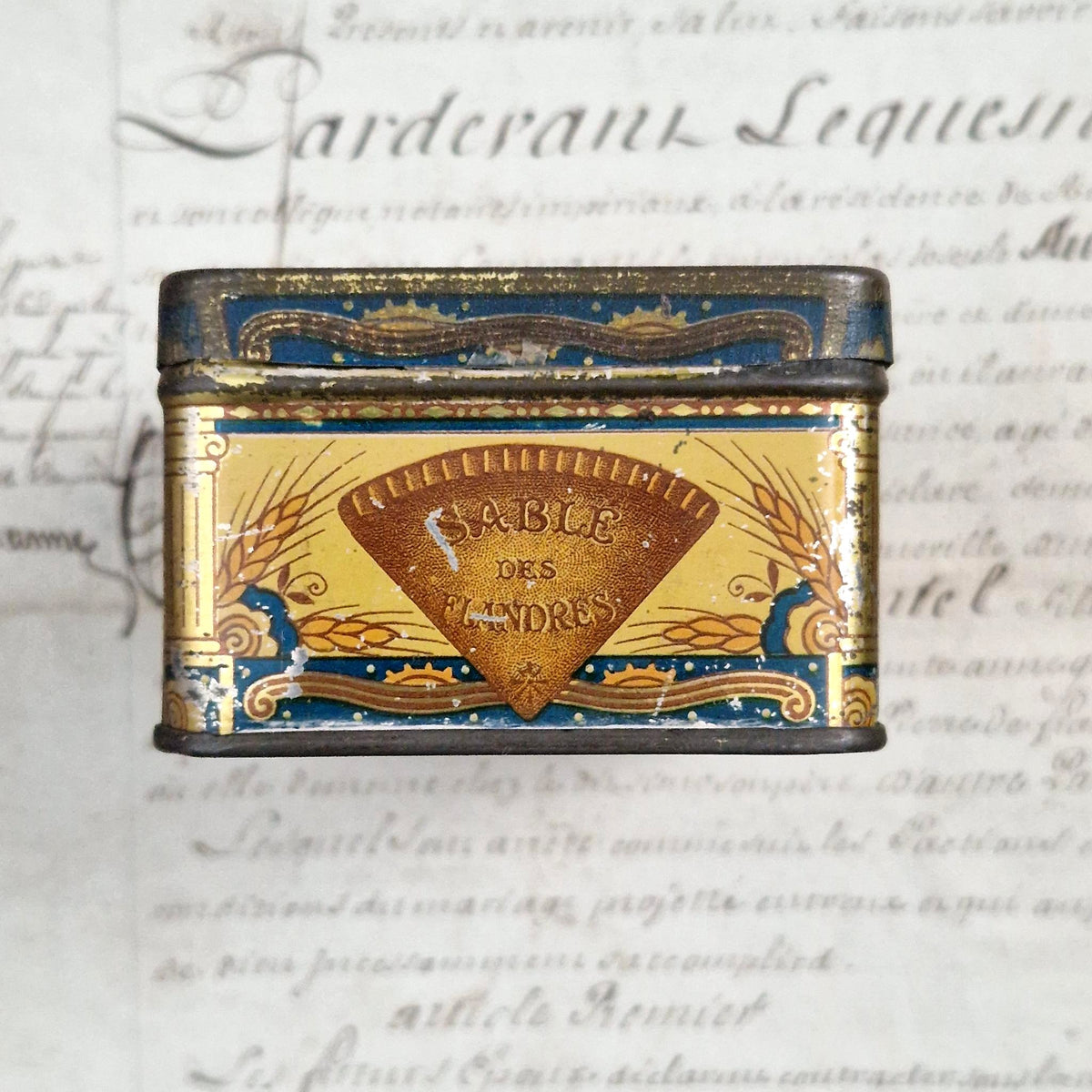Lithographed tin box "Geslot & Voreux Biscuits"