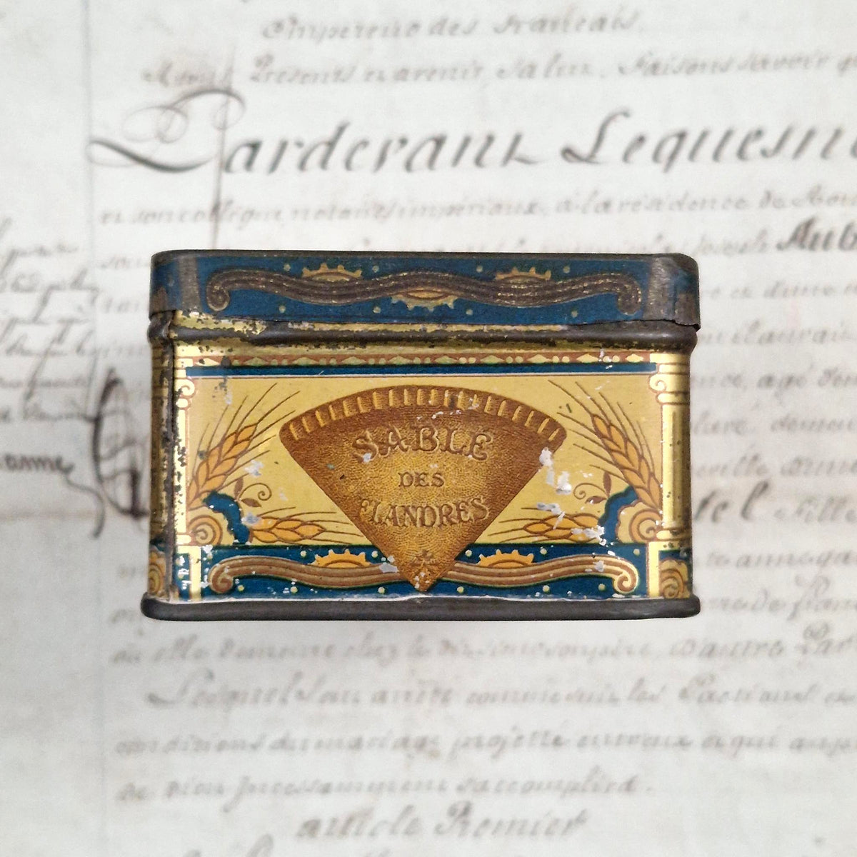 Lithographed tin box "Geslot & Voreux Biscuits"