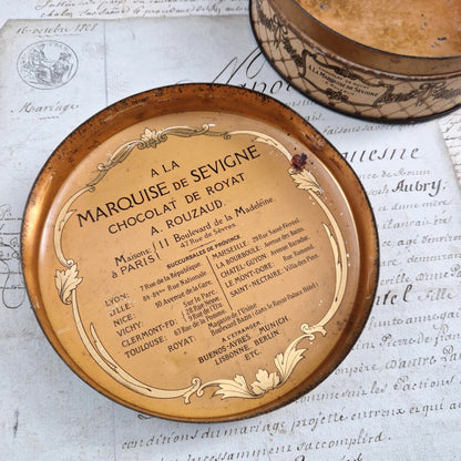 Antique box "Chocolat de Royat", Circa 1900